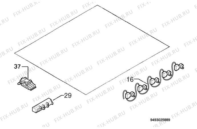 Взрыв-схема плиты (духовки) Rex Electrolux PB75V - Схема узла Electrical equipment 268